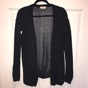 Hollister Navy Blue Sweater Cardigan Lace Back